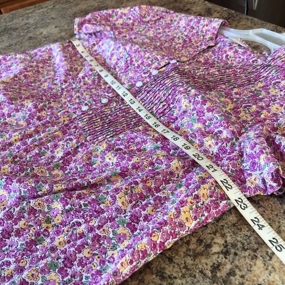 Woman Within Short Sleeve Floral Top Size 14/16 - Picture 2 of 9